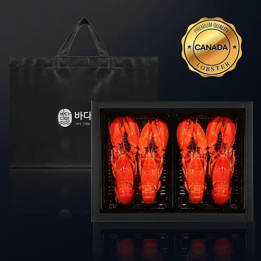 [베스트셀러] 바다대로 캐나다 프리미엄 자숙랍스터 선물세트 1.6kg ~1.8kg (4마리, 450g내외/1마리)